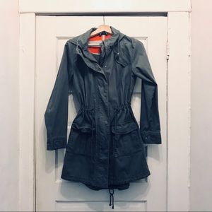 Like-New Charcoal Hooded Utility Jacket / Anorak